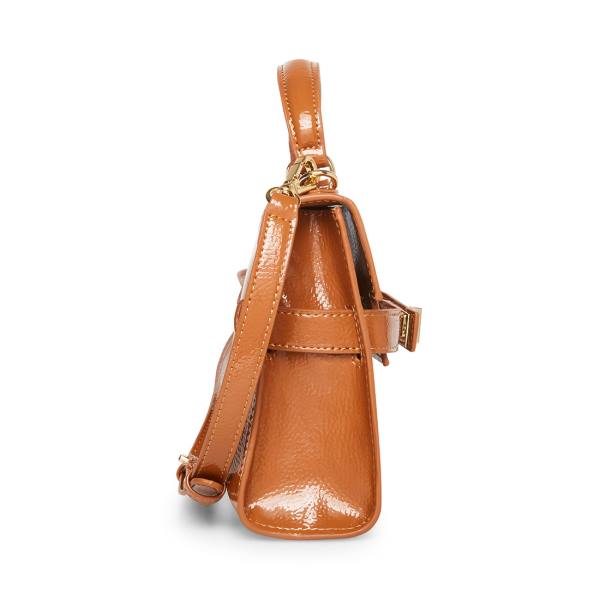 Bolsas Crossbody Steve Madden Bdignify Cognac Envernizados Feminino Marrom | SM-014YU