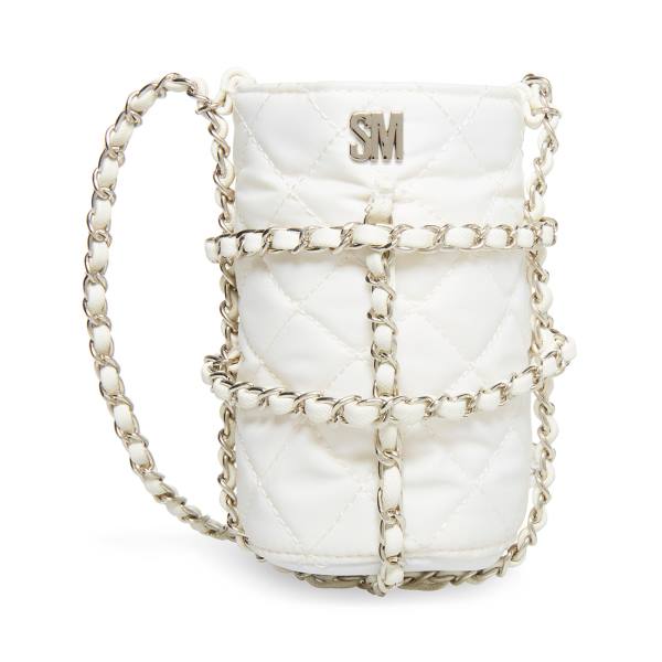 Bolsas De Ombro Steve Madden Bquench Feminino Branco | SM-532NF