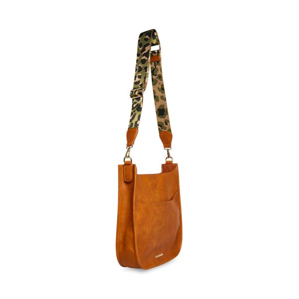 Bolsas De Ombro Steve Madden Brayaa Cognac Feminino Marrom | SM-438ZV