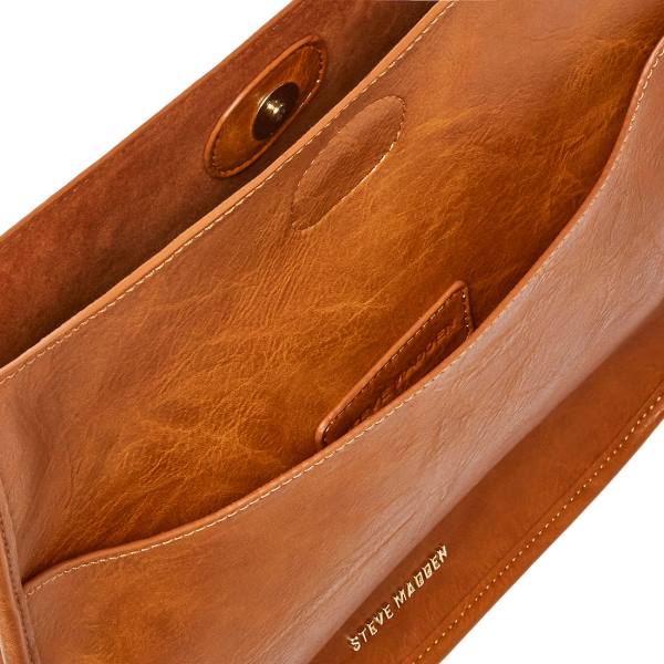 Bolsas De Ombro Steve Madden Brayaa Cognac Feminino Marrom | SM-438ZV