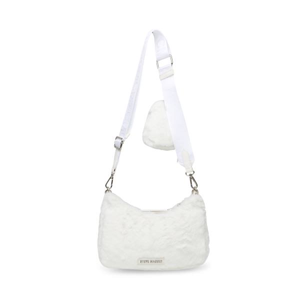 Bolsas De Ombro Steve Madden Bvital Faux Fur Feminino Branco | SM-170KE