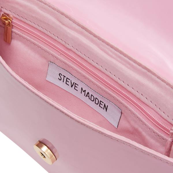 Bolsas De Ombro Steve Madden Bworldly Envernizados Feminino Rosa | SM-608BW