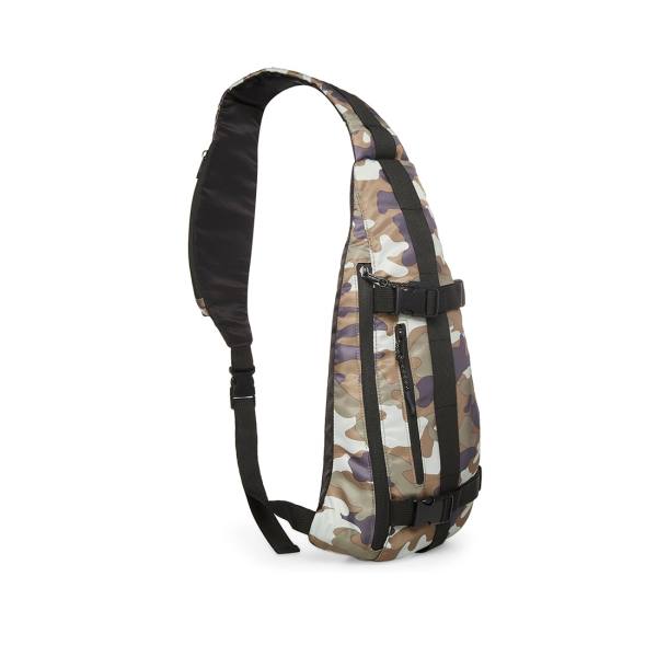 Bolsas De Ombro Steve Madden Multi-pocket Sling Camo Feminino Pretas | SM-507GZ