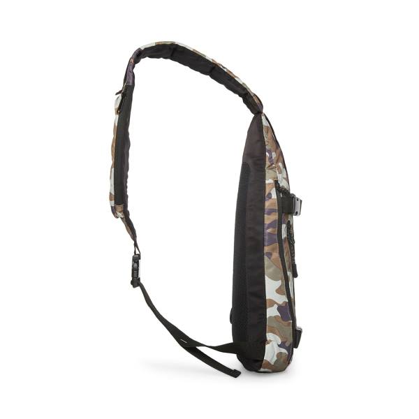 Bolsas De Ombro Steve Madden Multi-pocket Sling Camo Feminino Pretas | SM-507GZ