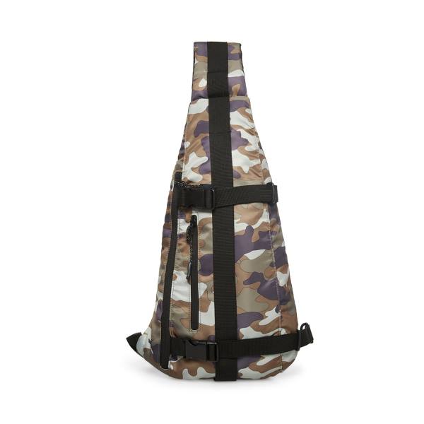 Bolsas De Ombro Steve Madden Multi-pocket Sling Camo Feminino Pretas | SM-507GZ