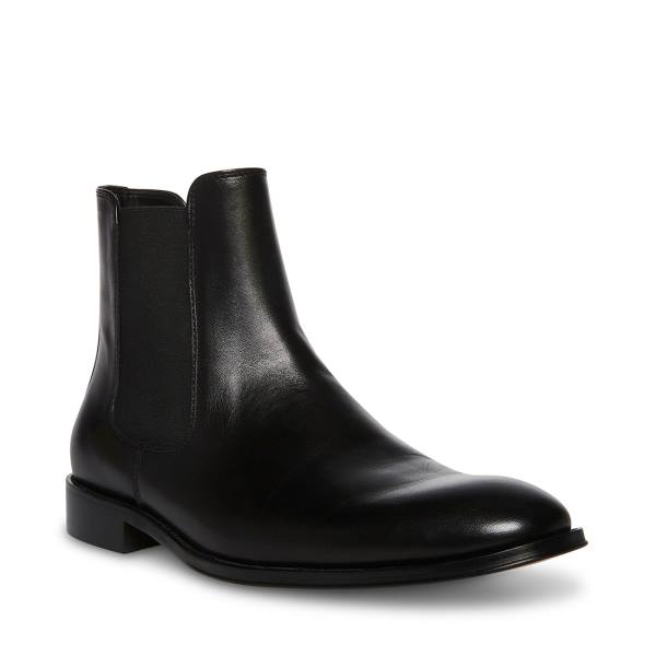 Botas Steve Madden Adamo Couro Masculino Pretas | SM-580PF