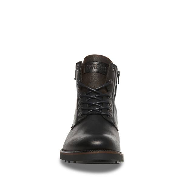 Botas Steve Madden Beldev Couro Masculino Pretas | SM-981SE