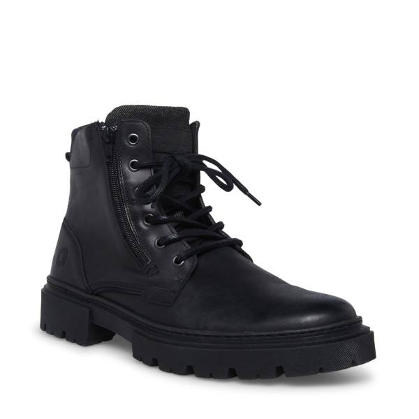 Botas Steve Madden Bridges Couro Masculino Pretas | SM-267YG