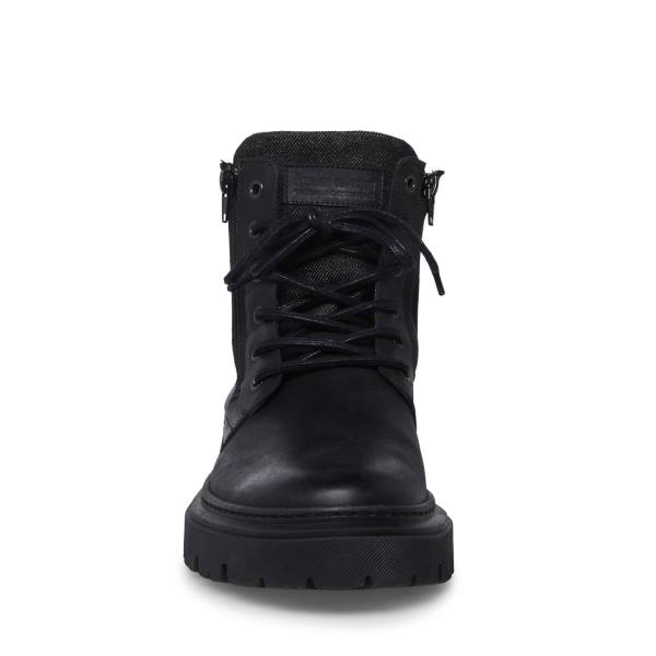 Botas Steve Madden Bridges Couro Masculino Pretas | SM-267YG