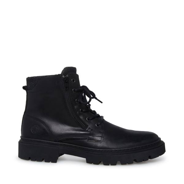 Botas Steve Madden Bridges Couro Masculino Pretas | SM-267YG