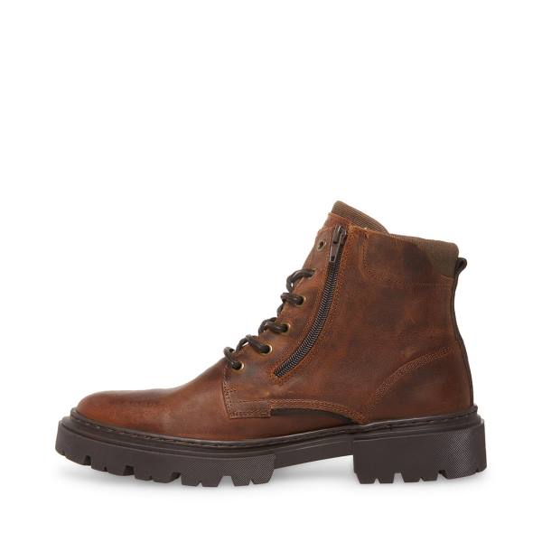 Botas Steve Madden Bridges Couro Masculino Marrom | SM-312MS