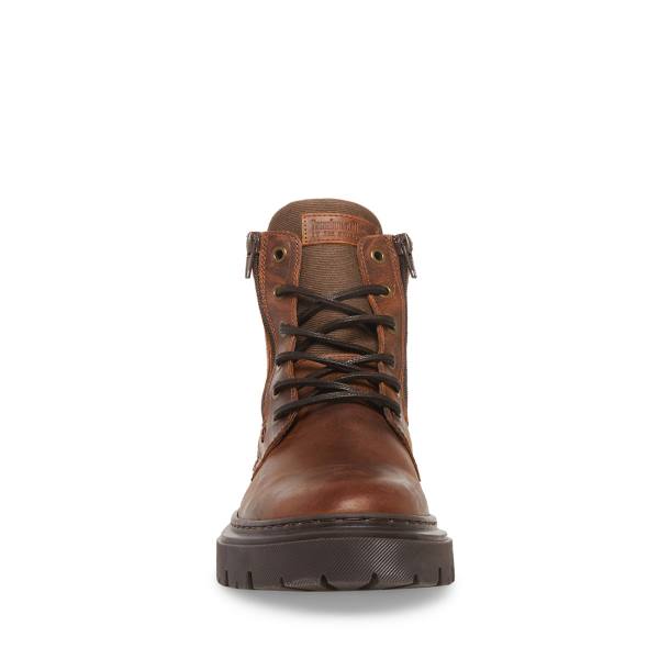 Botas Steve Madden Bridges Couro Masculino Marrom | SM-312MS