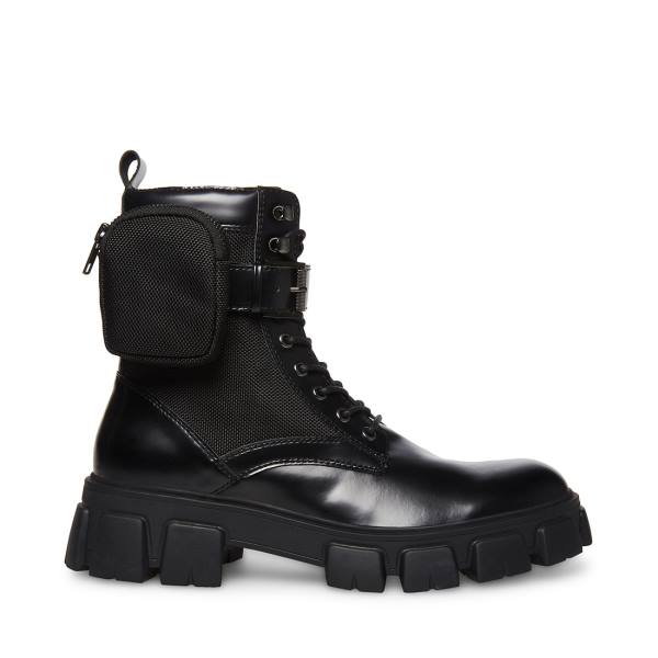 Botas Steve Madden Cortina Couro Masculino Pretas | SM-965GS