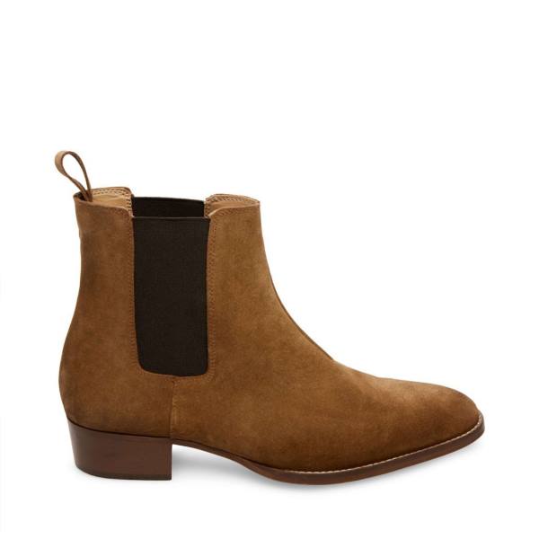 Botas Steve Madden Dex Tan Camurça Masculino Marrom | SM-915UO