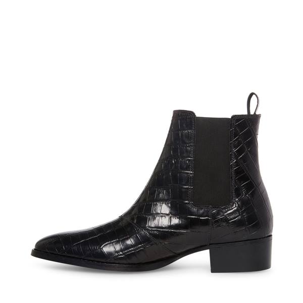 Botas Steve Madden Dex-c Crocodile Masculino Pretas | SM-840YF