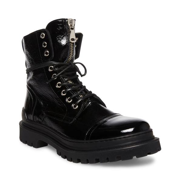 Botas Steve Madden Guard Envernizados Masculino Pretas | SM-376WK