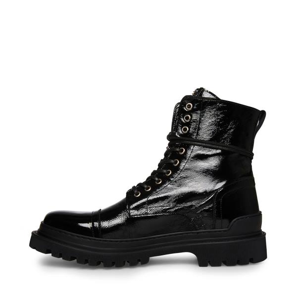 Botas Steve Madden Guard Envernizados Masculino Pretas | SM-376WK