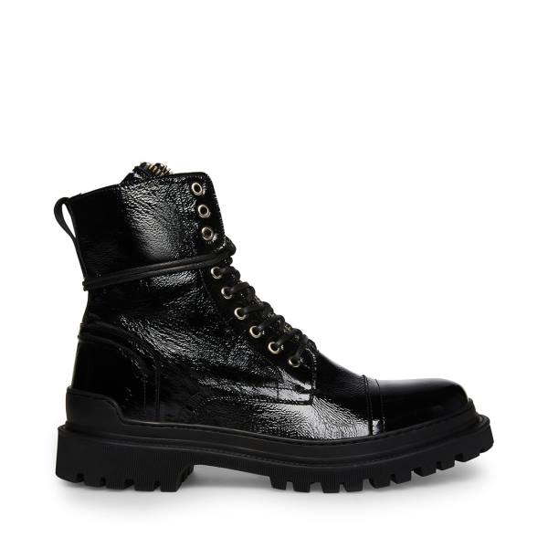 Botas Steve Madden Guard Envernizados Masculino Pretas | SM-376WK