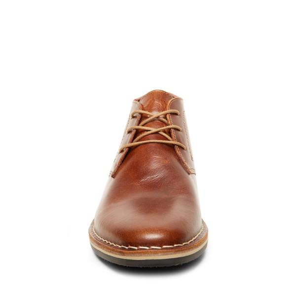 Botas Steve Madden Harken Cognac Couro Masculino Marrom | SM-032RA