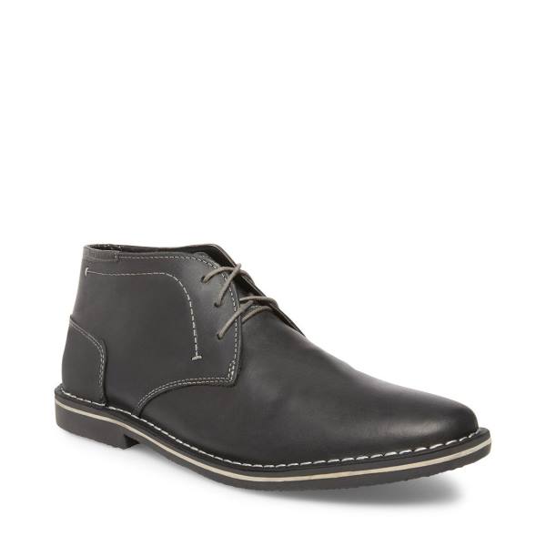 Botas Steve Madden Harken Couro Masculino Pretas | SM-529GY