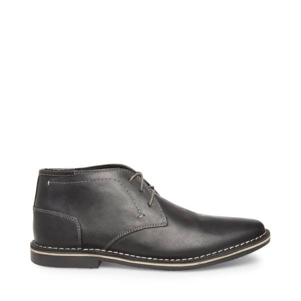 Botas Steve Madden Harken Couro Masculino Pretas | SM-529GY