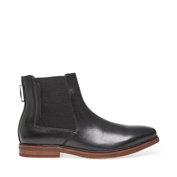 Botas Steve Madden Informor Couro Masculino Pretas | SM-390HO