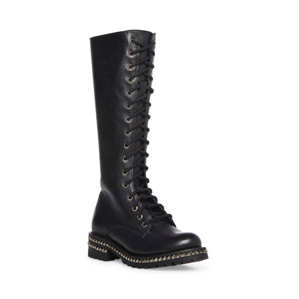 Botas Steve Madden Lakewood Couro Feminino Pretas | SM-612GI