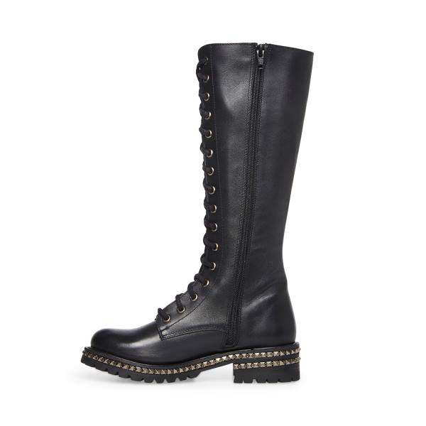 Botas Steve Madden Lakewood Couro Feminino Pretas | SM-612GI