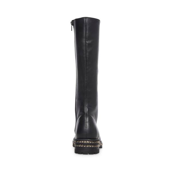 Botas Steve Madden Lakewood Couro Feminino Pretas | SM-612GI