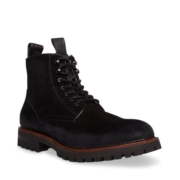 Botas Steve Madden Mackee Camurça Masculino Pretas | SM-358RQ