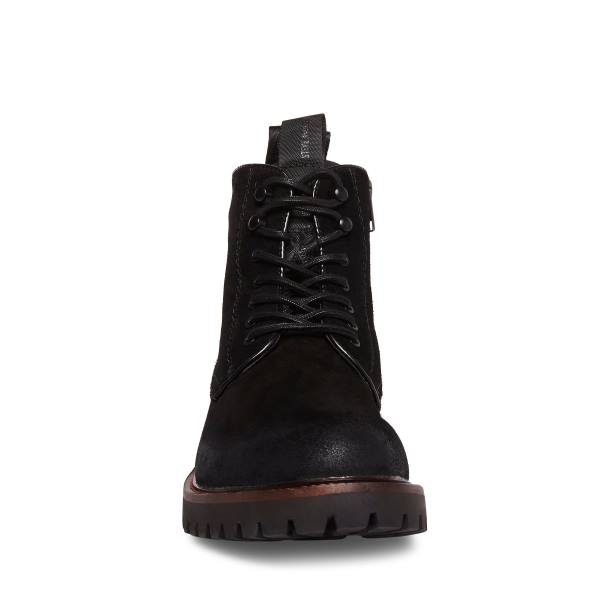 Botas Steve Madden Mackee Camurça Masculino Pretas | SM-358RQ