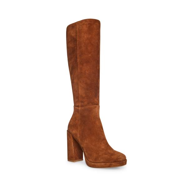 Botas Steve Madden Marcello Chestnut Camurça Feminino Marrom | SM-865RZ