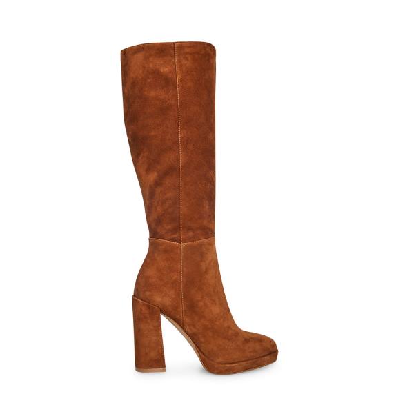 Botas Steve Madden Marcello Chestnut Camurça Feminino Marrom | SM-865RZ