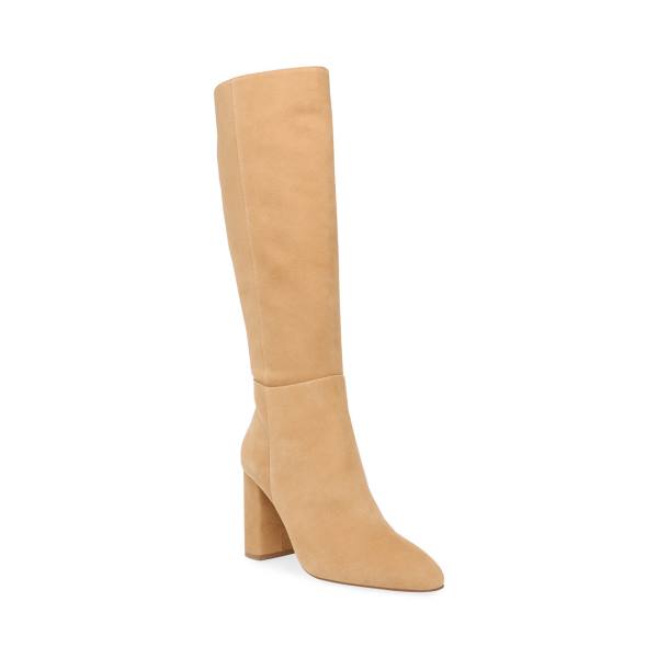 Botas Steve Madden Ninny Camel Camurça Feminino Marrom | SM-135DJ