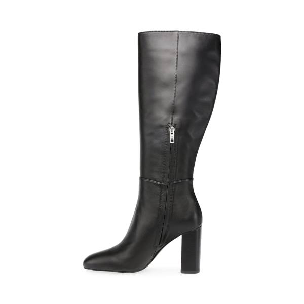 Botas Steve Madden Ninny Couro Feminino Pretas | SM-685KA