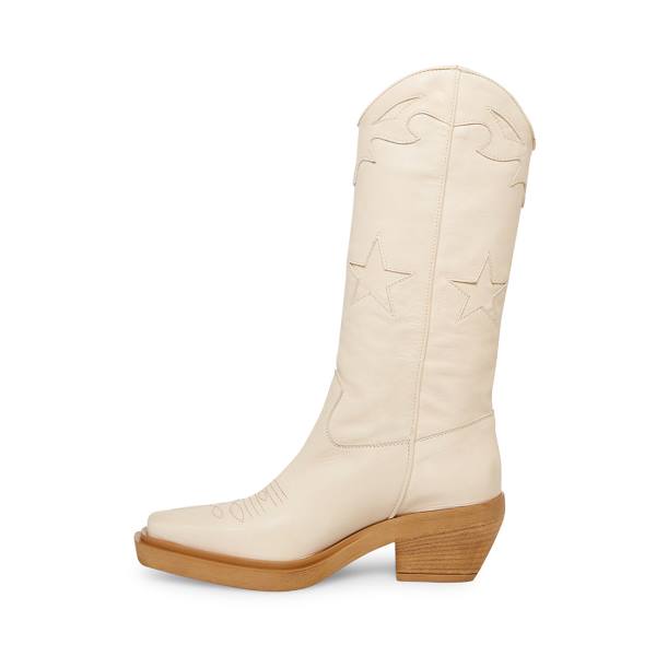 Botas Steve Madden Peyton Bone Couro Feminino Bege | SM-803CX