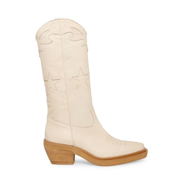 Botas Steve Madden Peyton Bone Couro Feminino Bege | SM-803CX