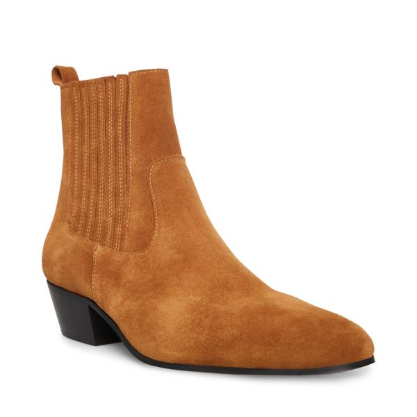 Botas Steve Madden Pierre Tan Camurça Masculino Marrom | SM-718JZ