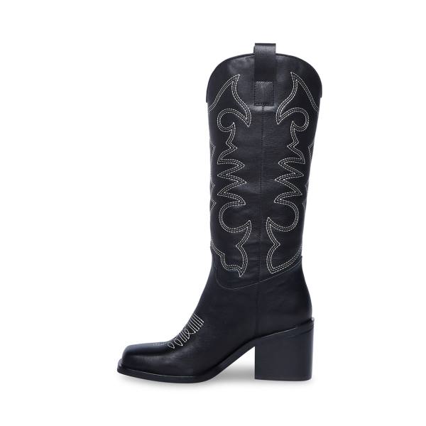 Botas Steve Madden Stampede Couro Feminino Pretas | SM-210IA