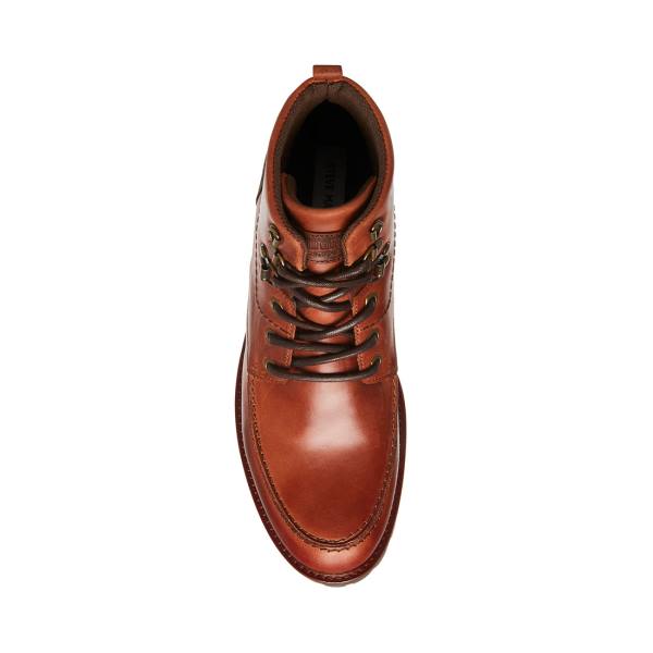 Botas Steve Madden Trekker Cognac Couro Masculino Marrom | SM-156EV