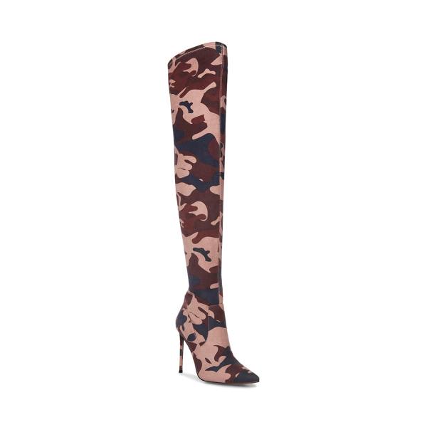 Botas Steve Madden Vava Camo Feminino Marrom Camufladas | SM-106ZR