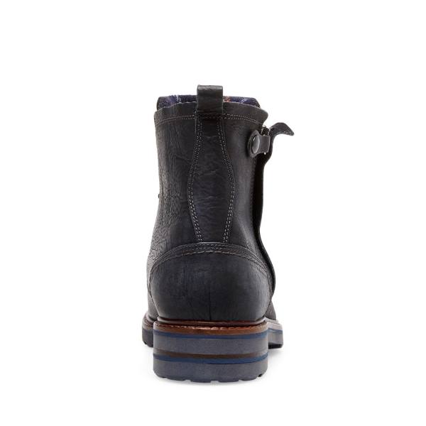 Botas Steve Madden Wellington Couro Masculino Pretas | SM-301KB