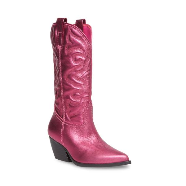 Botas Steve Madden West Metallic Feminino Rosa Metal | SM-490GT