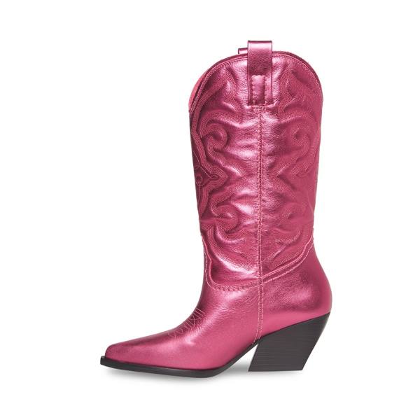 Botas Steve Madden West Metallic Feminino Rosa Metal | SM-490GT