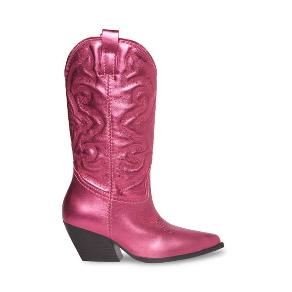 Botas Steve Madden West Metallic Feminino Rosa Metal | SM-490GT