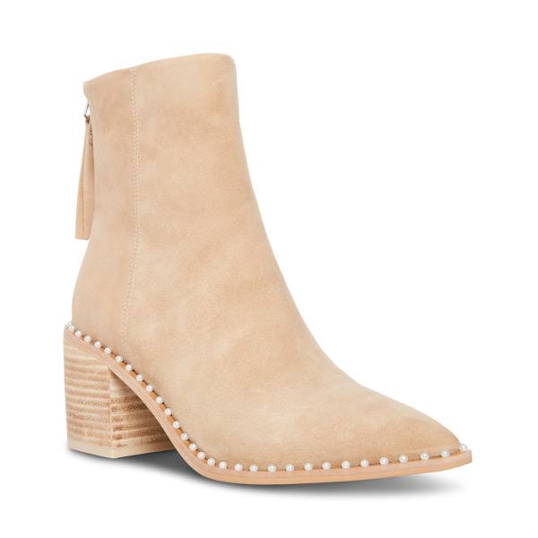 Botins Steve Madden Aquarius Tan Camurça Feminino Marrom | SM-748AZ