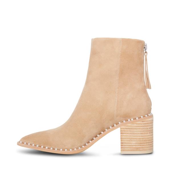 Botins Steve Madden Aquarius Tan Camurça Feminino Marrom | SM-748AZ