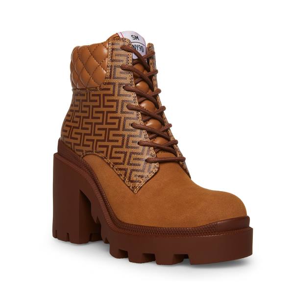 Botins Steve Madden Aryn Tan Feminino Marrom Multicoloridas | SM-325LZ