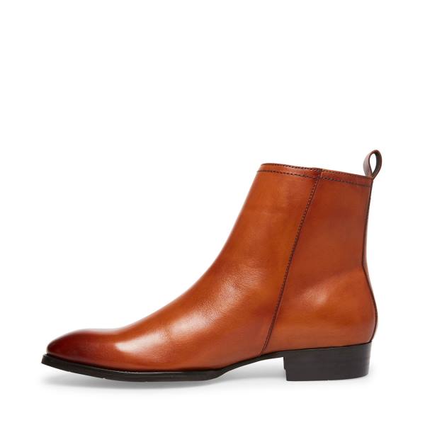 Botins Steve Madden Aspenn-l Tan Couro Masculino Marrom | SM-345BF