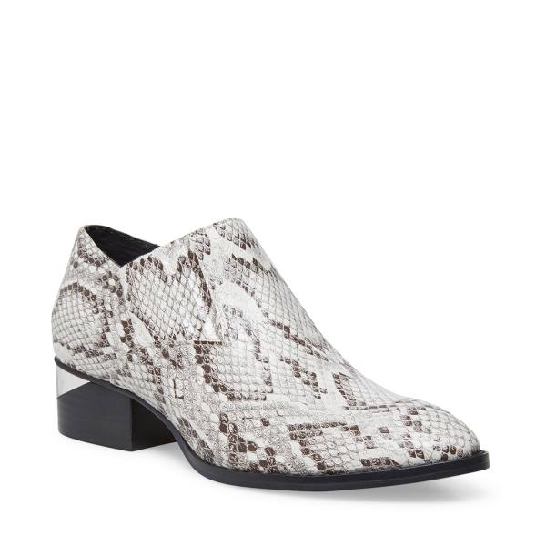 Botins Steve Madden Barnett Snake Feminino Pretas Branco Serpentine | SM-927AS